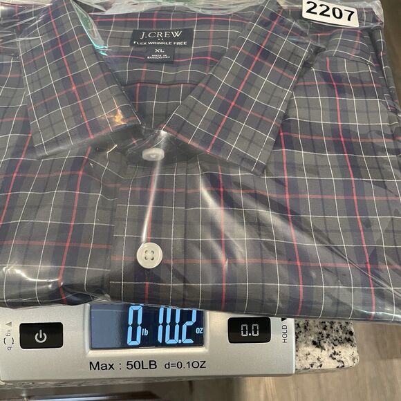 J Crew Men’s Tattersall Slim Flex Wrinkle Free Long Sleeve Button Front Shirt XL - Picture 12 of 12